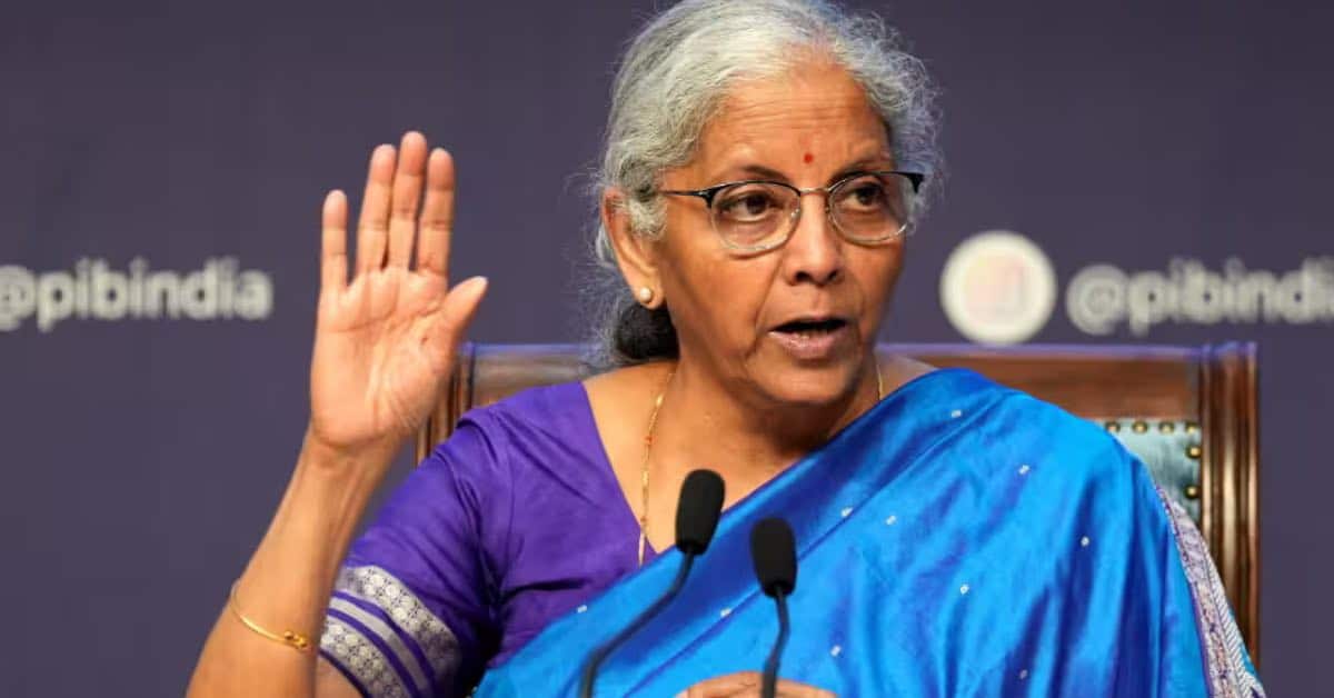 Nirmala Sitharaman announcing GST 2.0 simplified tax slabs and reforms